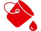 Red paint bucket icon