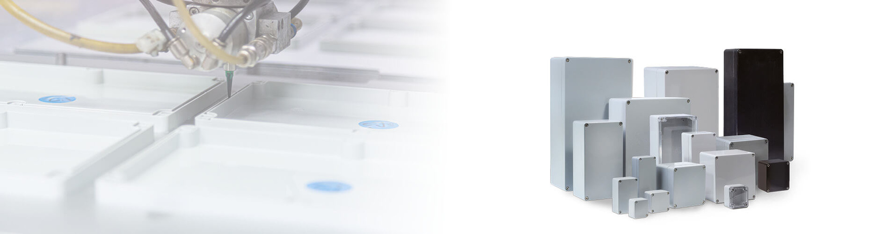 BERNSTEIN Gehäusetechnik: Standardgehäuse aus Aluminium, Polycarbonat, ABS oder Polyester