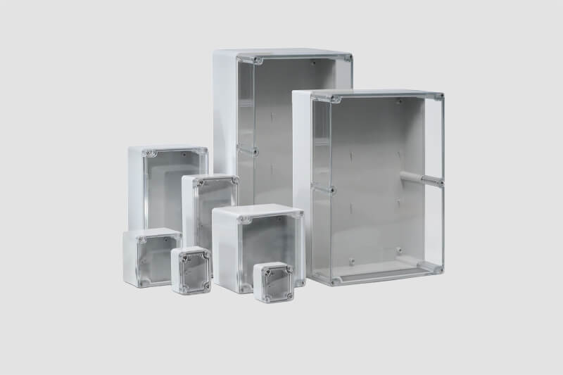 ABS Gehäuse mit transparentem Deckel