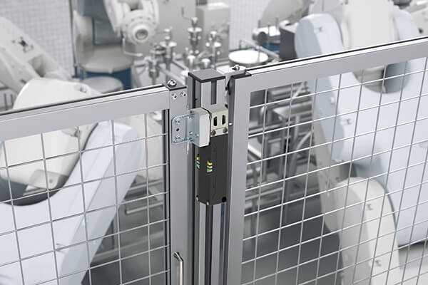 Elektromechanische Sicherheitszuhaltung SLO mit RFID-Codierung und sicherer Zuhaltungsüberwachung