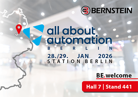 Cover image: all about automation Berlin with date, location, and BERNSTEIN booth information