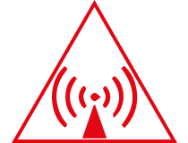 Rotes Icon mechanische Bearbeitung