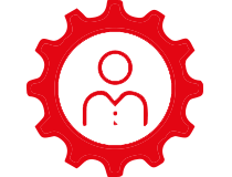 Rotes Icon Kundenspezifische Lösungen