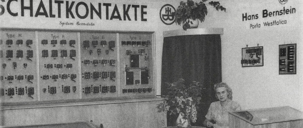 BERNSTEIN history: BERNSTEIN's first own exhibition stand in 1950.