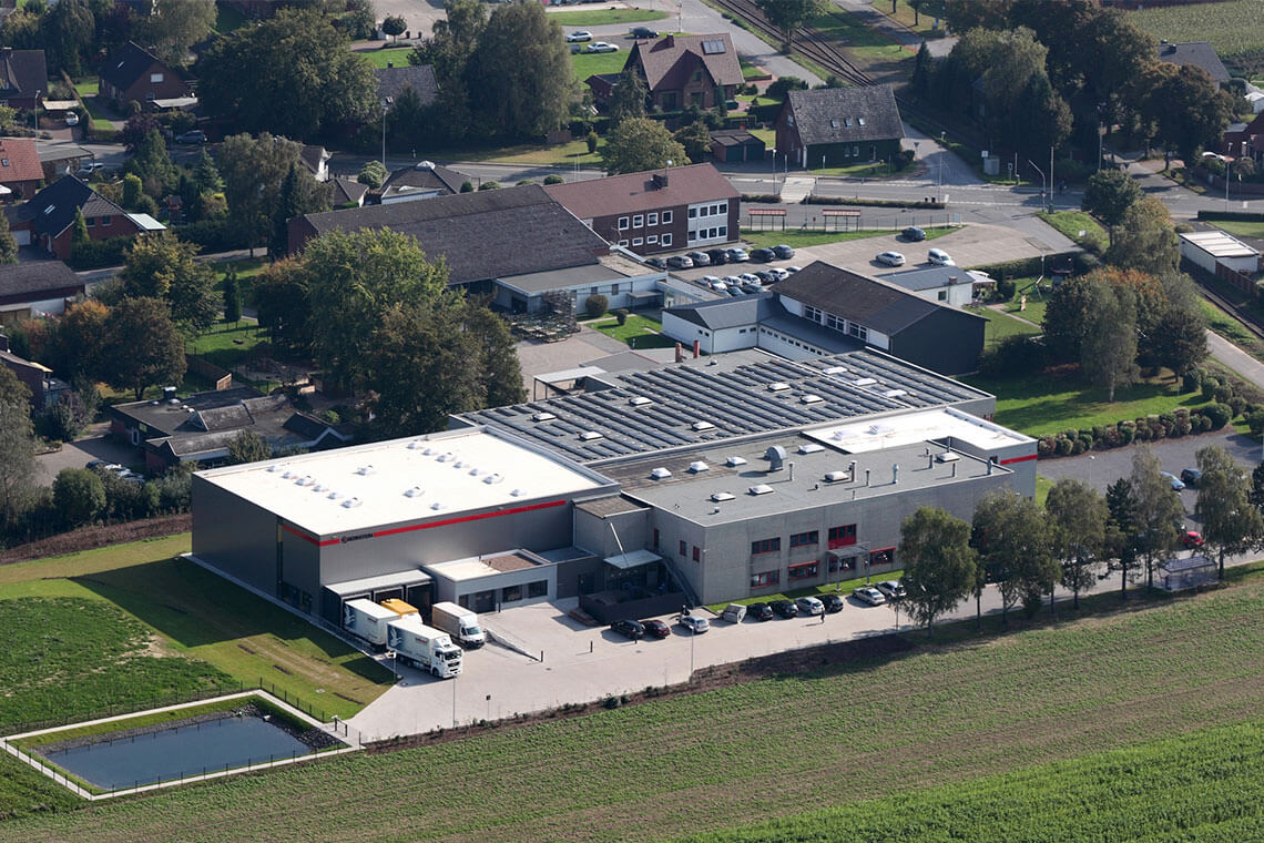 BERNSTEIN locations: building view of the plant in Hille-Hartum, Germany.